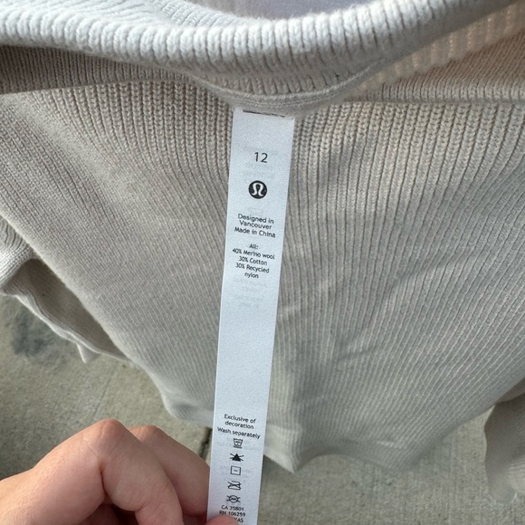 Lululemon White Opal Ribbed Sweater - Picture 3 of 5
